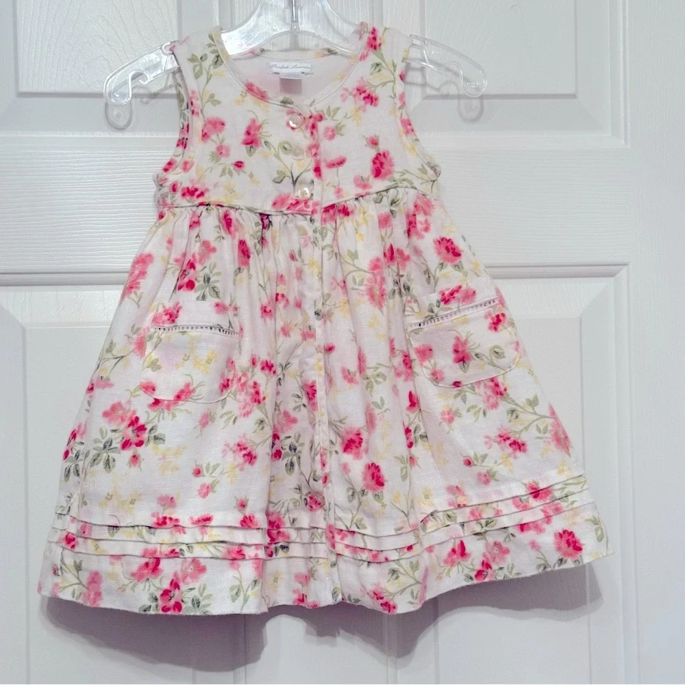 Ralph Lauren Button Up A-Line Sundress Size 12M